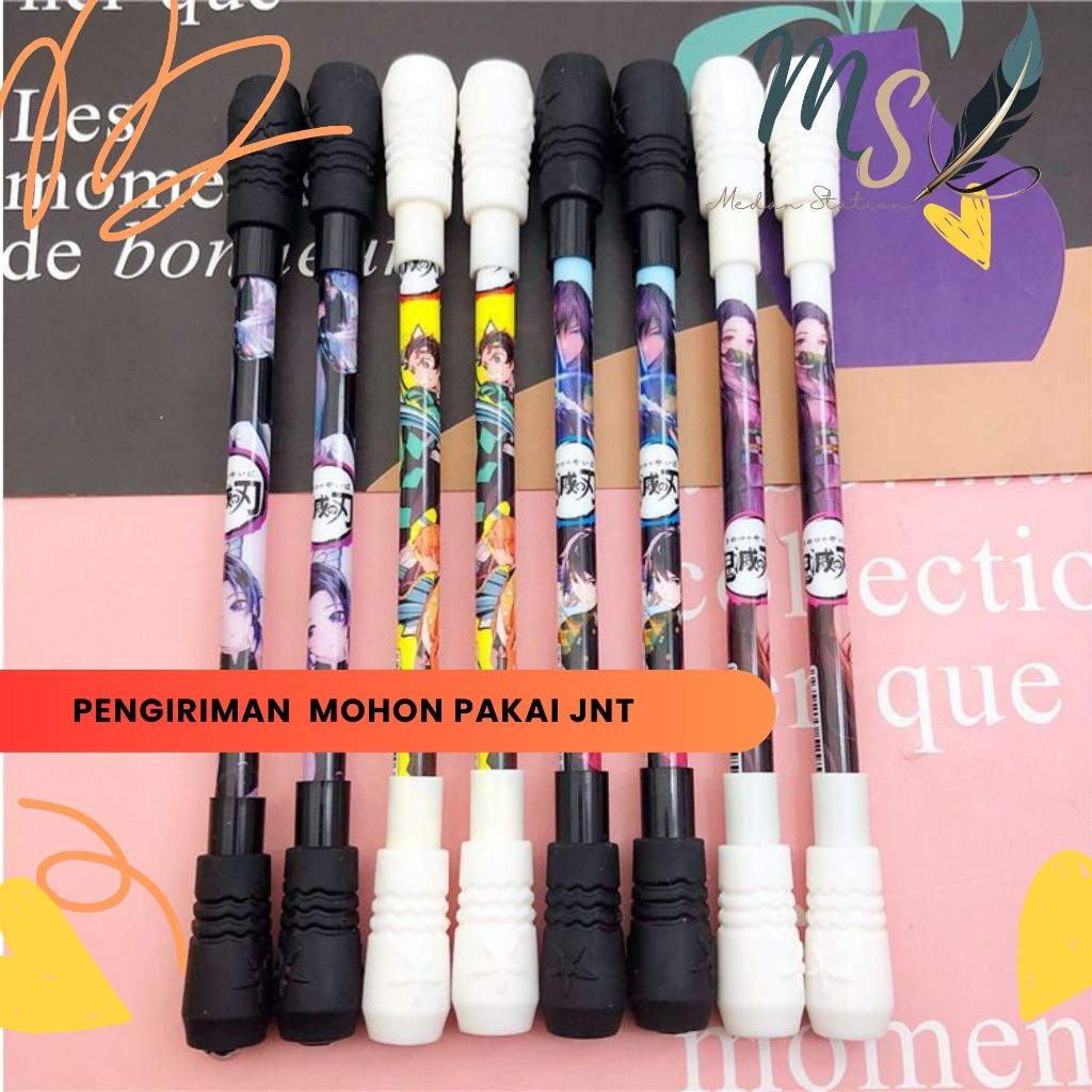 

Medan Station || 1pcs Pulpen Spinner Kimetsu no Yaiba / Pulpen Putar Pulpen Spinning Anime