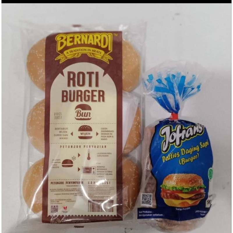 

Paketan Burger (Roti Bernardi isi 12 pcs + Jofrans Beef isi 15 pcs)