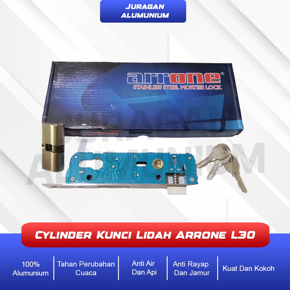 Cylinder Kunci Lidah Arrone L30 Pintu Alumunium