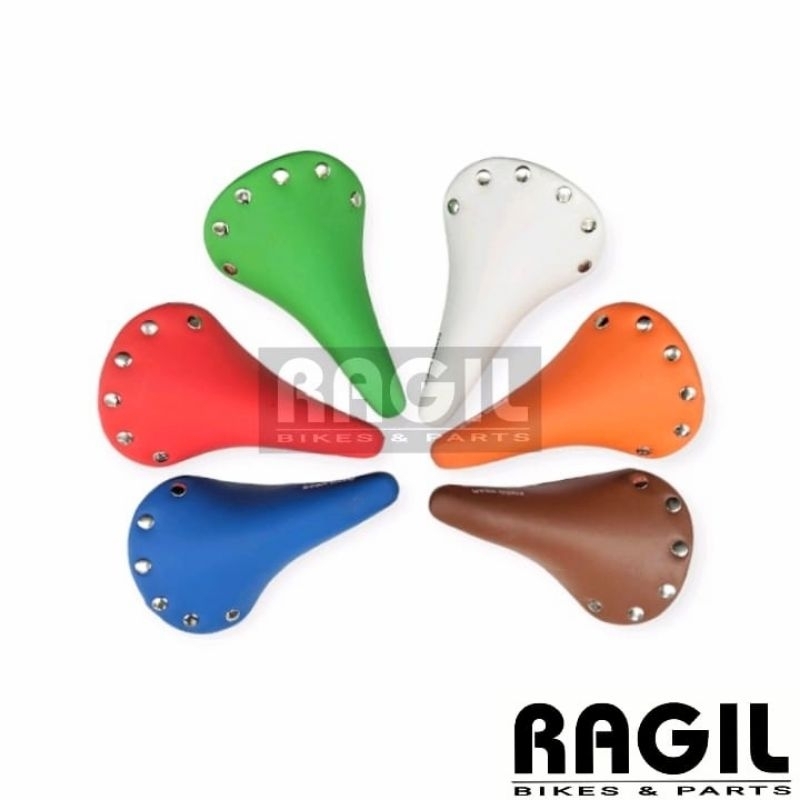 SADEL SEPEDA GENIO SD-4750 COKLAT ORANYE PUTIH HIJAU MERAH BIRU FIXED GEAR PAKU KLASIK VINTAGE MTB F