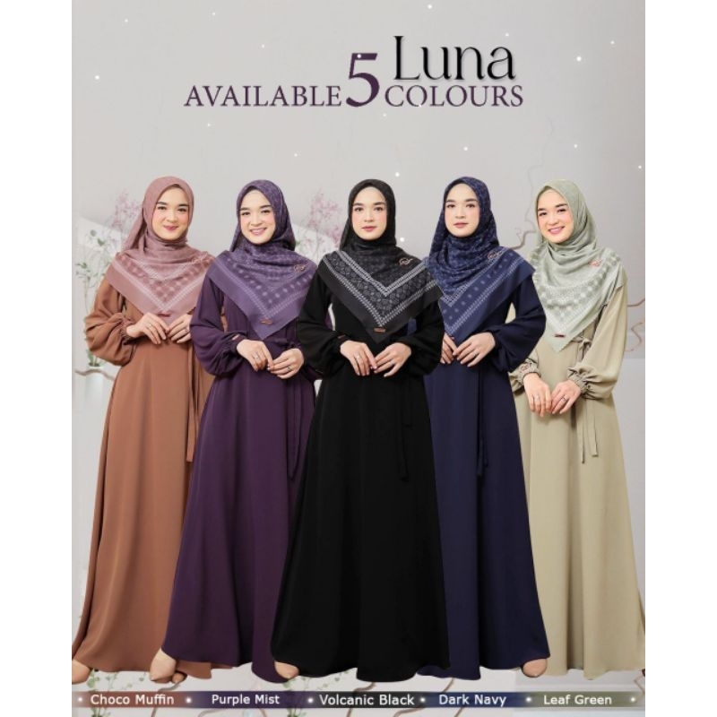 Moslem Ori Gamis Busui Friendly Polos Yoryu Crincle Anti Kusut Luna Dress By Salvina (Ready Please C