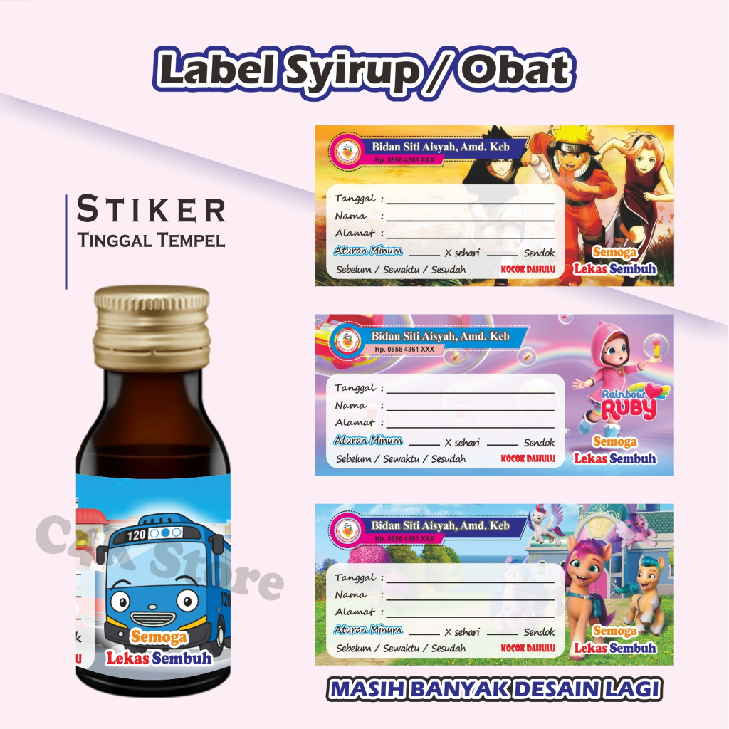 

Label obat syrup / Etiket obat syrup / Stiker label obat / Stiker label obat sirup / Etiket sirup