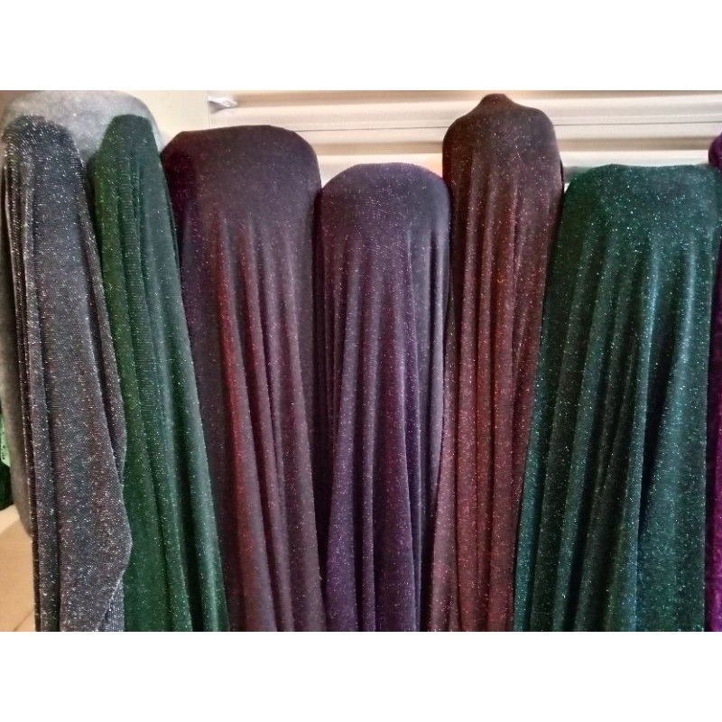 Bahan / Kain Spandek Gliter Antik | Bahan Gliter Garment