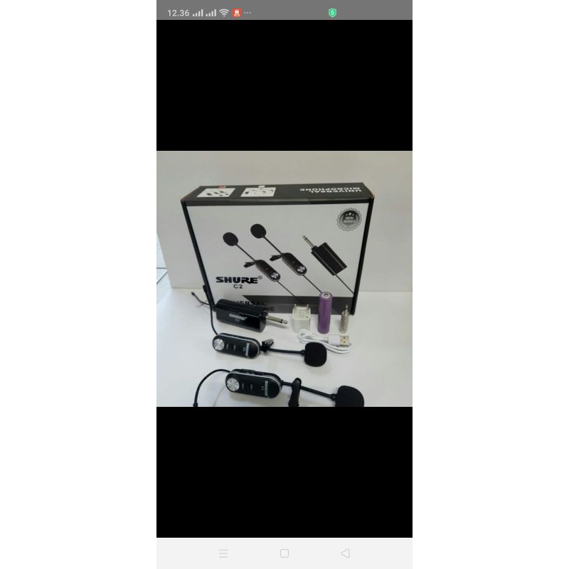 mic wireless shure clip on c2