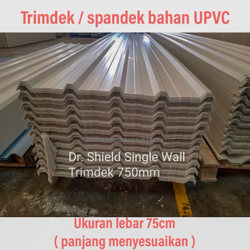 Atap trimdek UPVC DrShield | atap dingin spandex rooftop trimdeck skydeck dr shield