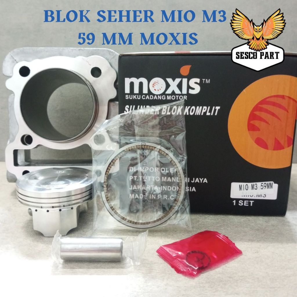 BLOK SEHER ASSY MIO M3 BORE UP 59MM CYLINDER BLOK RACING 59MM 2PH SOUL GT 125 MOXIS