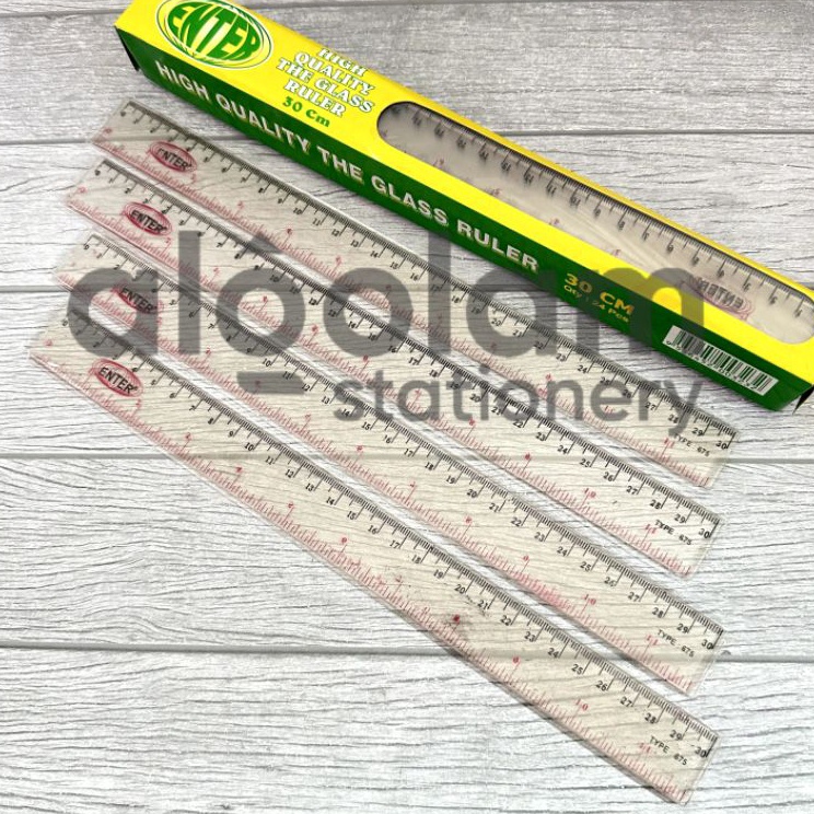 

➢jw #Sale✧ SELUSIN ( 12 PCS ) Penggaris Plastik Mika 30 Cm I48