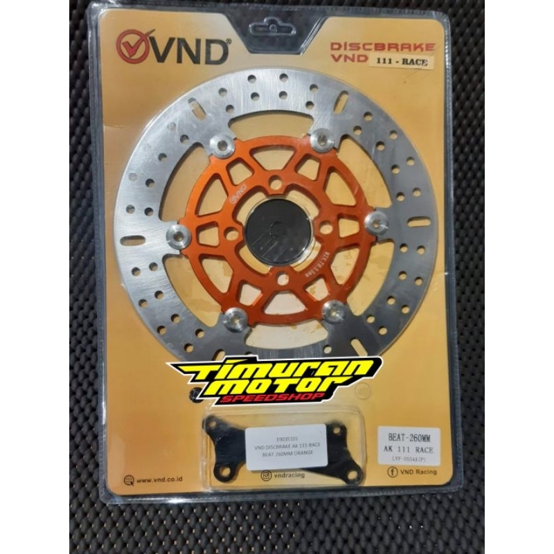 PIRINGAN CAKRAM VND AK111 RACE BEAT - VARIO - SCOOPY 260 MM ORANGE