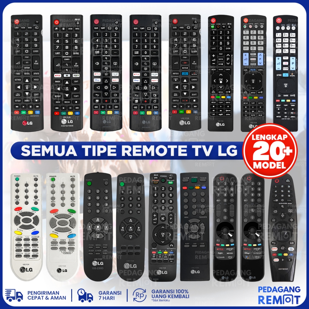 REMOT REMOTE TV LG LCD LED SMART TV TABUNG ORIGINAL
