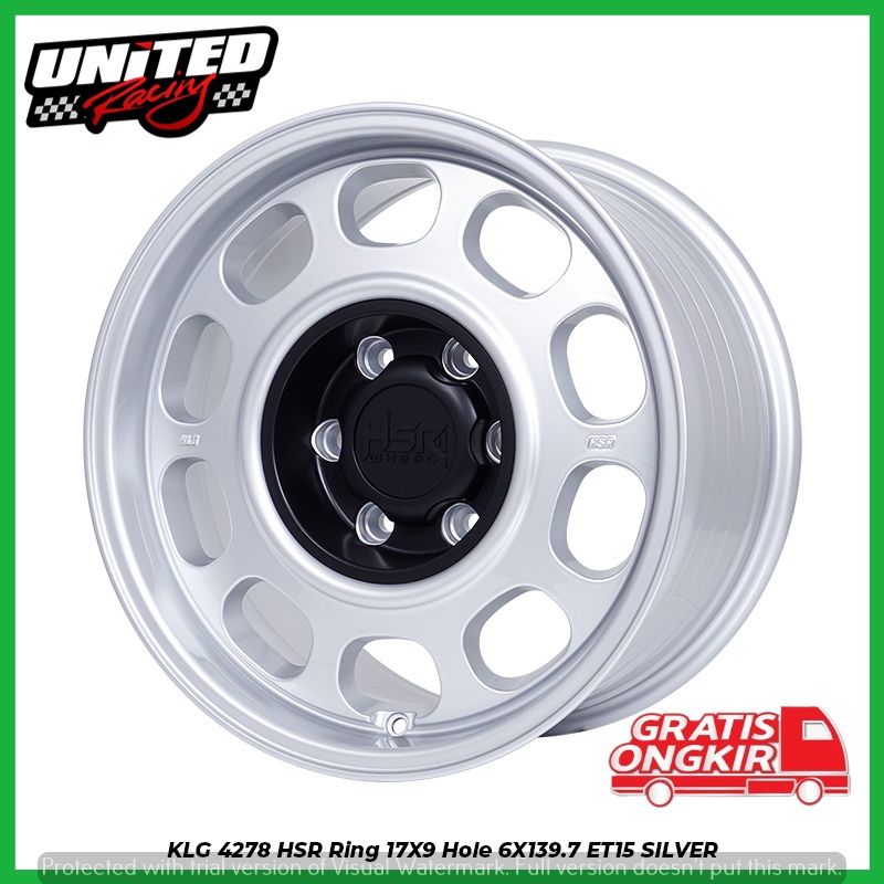 VELG MOBIL PAJERO FORTUNER HILUX DOUBLE HARDTOP R17 HSR KLG4 RING 17 SILVER PELEK MODEL KALENG