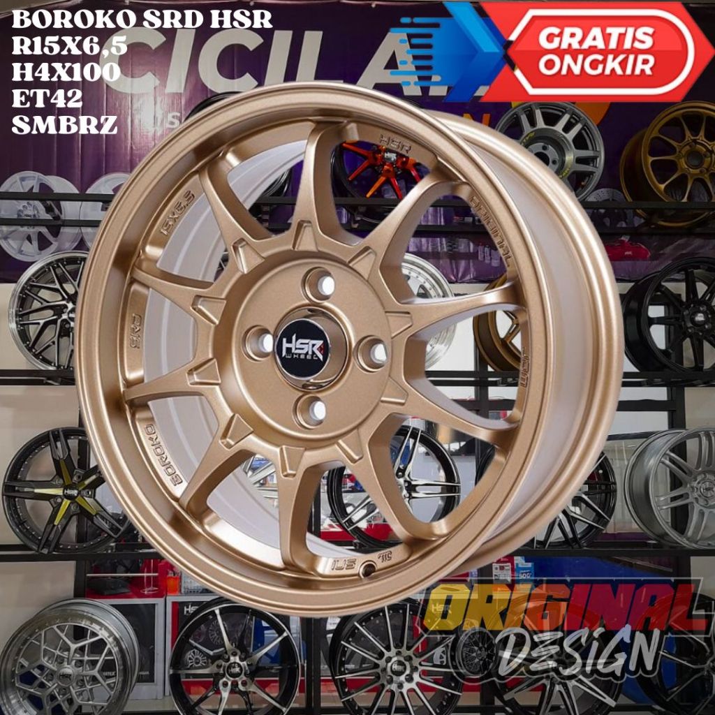 Velg Mobil Brio , Agya , Splash , Sirion , HSR SRD Ring 15 R15 Bronze