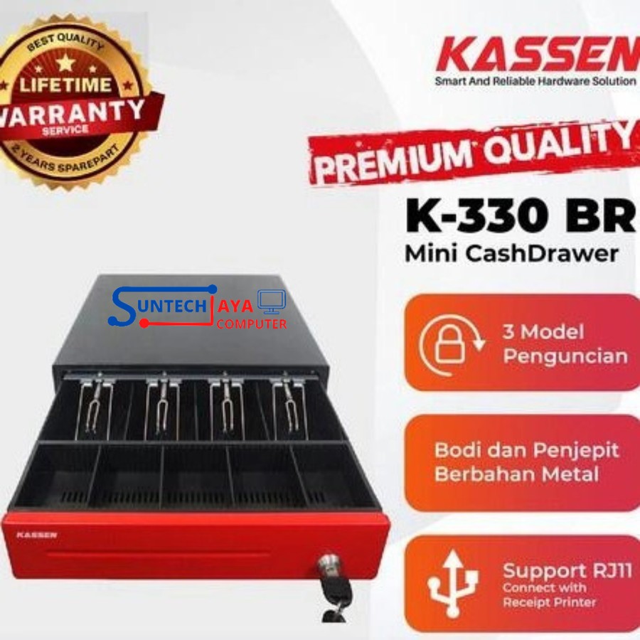 Cash drawer laci kasir KASSEN K330 K-330 BR