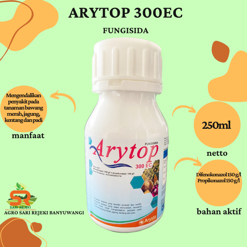 ARYTOP 300EC 250ML FUNGISIDA SISTEMIK DIFENOKONAZOL PROPINOKONAZOL