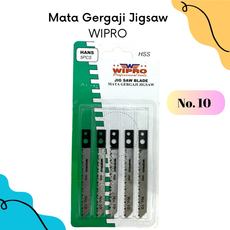 Wipro Mata Gergaji Jigsaw No. 10 | Wipro Jigsaw Blade No. 10 | Mata Gergaji Kayu | Mata Gergaji Jigs