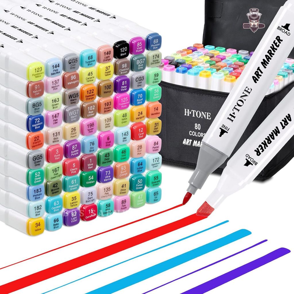

Spidol Warna Dua Sisi Spidol Color Marker With Bag Spidol Warna Untuk Mewarnai - BS2001
