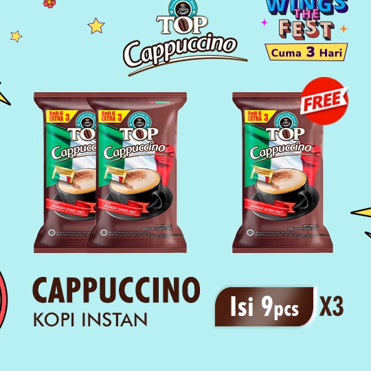 

Best Produk✢➴ Top Coffee Kopi Instan Cappucino Pack 25 gr isi 6 + 3 pcs x3 N47