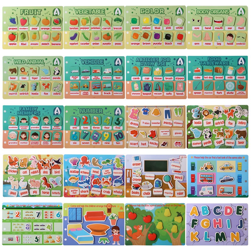 20 TEMA CHILDREN BUSY BOOK / BIG QUIET BOOK ACTIVITY / BUKU AKTIVITAS ANAK / TOODDLER BUSY BOOK / BUKU AKTIVITAS VELCRO ANAK / BUSY BOOK STICKER BONGKAR PASANG BUKU EDUKASI / TODDLER ACTIVITY BOOK / BUKU WARNA BENTUK ANGKA HURUF / PLAYGROUP BOOK