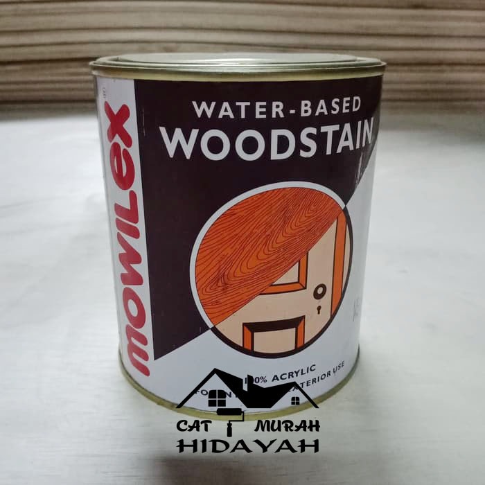 MOWILEX WOODSTAIN WATERBASED (1 KG) BERBASIS AIR POLITUR KAYU