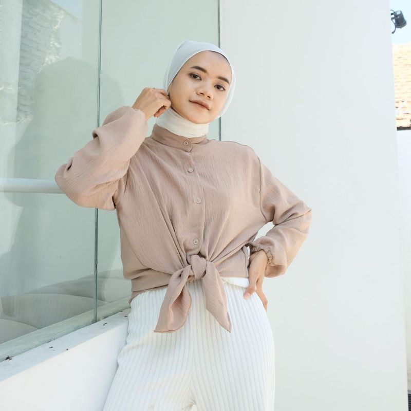 Tiffany shirt || kemeja oversize crinkle airflow || kemeja crinkle airflow
