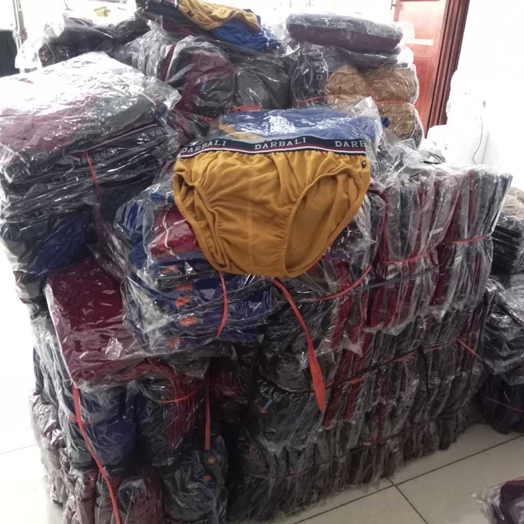 KONVEKSI CELANA DALAM BOXER PRIA MERK SENDIRI DARBALI ISI 12 PCS / 1LUSIN