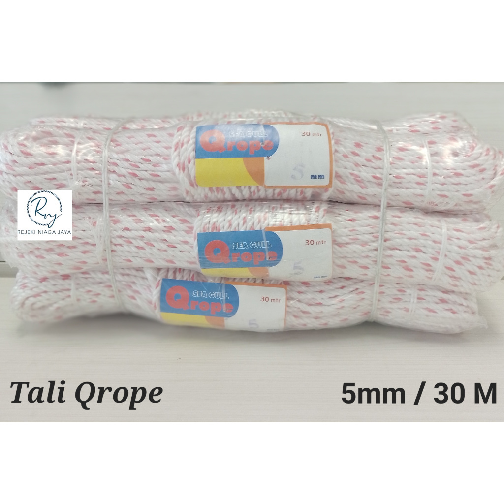 Tali Tambang Qrope 1 pack ( isi 9, panjang 30 Meter/rol ) diameter 5mm