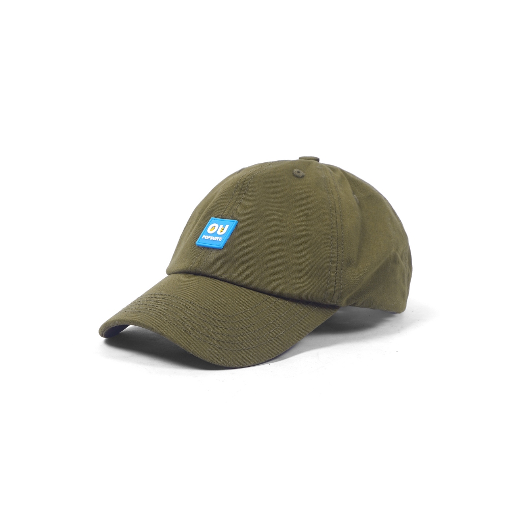 POPSUITE Topi Polo Cap Hijau Olive Green Army | Topi Pria | Topi Unisex