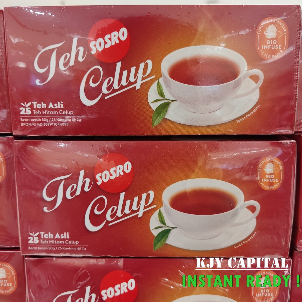 

SOSRO TEH CELUP ISI 25 / TEH KANTONG BOX 30X2GR / TEH SOSRO