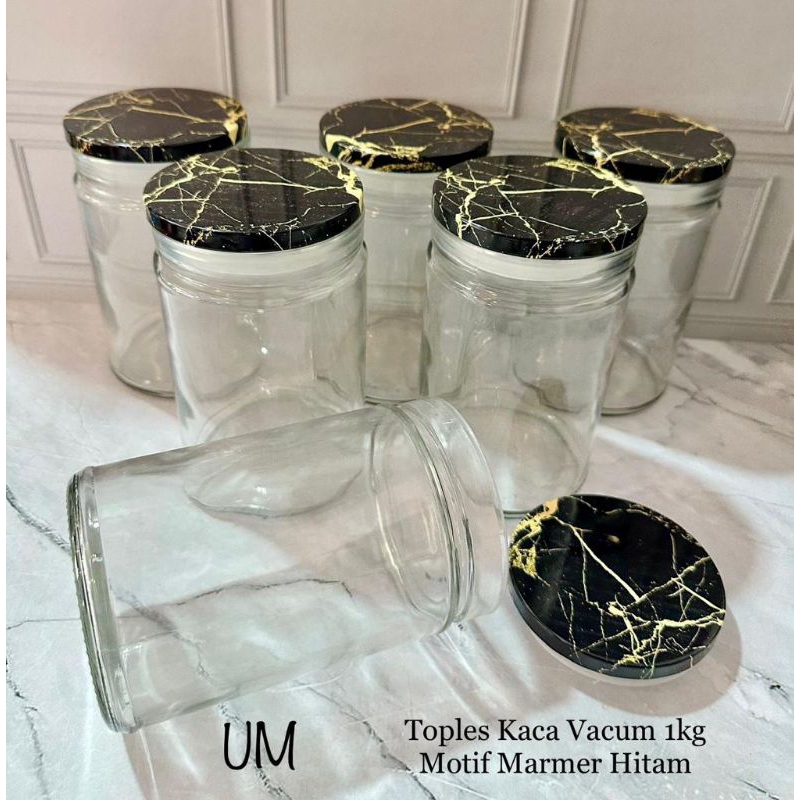KIG - Toples vacuum set kaca 1 liter (6 pc) kig