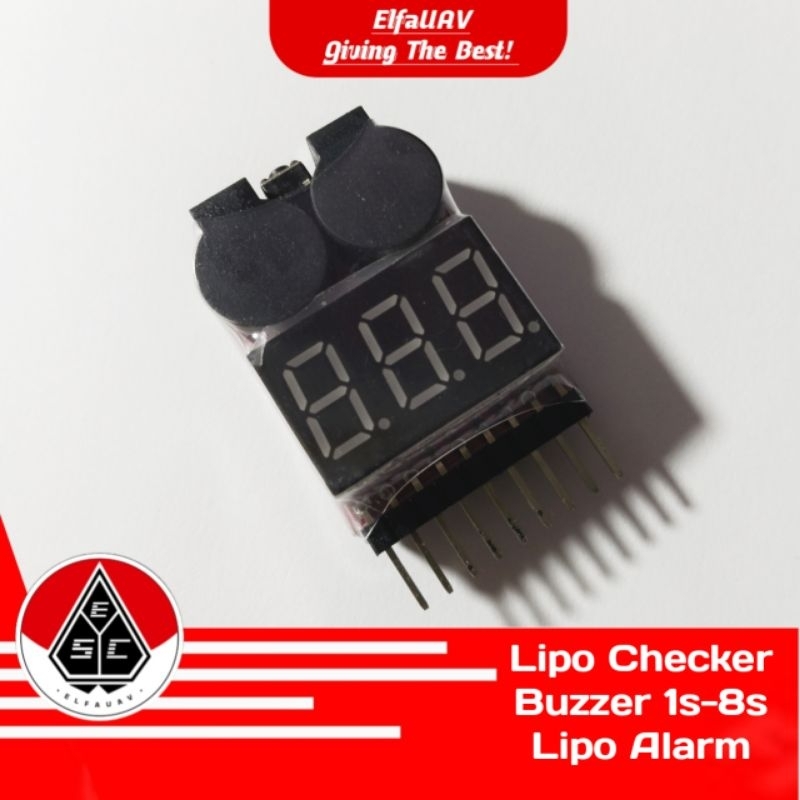 Lipo Battery Low Voltage Alarm 1S-8S Buzzer Indikator Cek batrai lipo