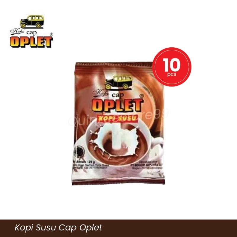 

KOPI CAP OPLET KOPI + SUSU ( 1PAK ISI10@29GR) KOPI LOKAL BOGOR