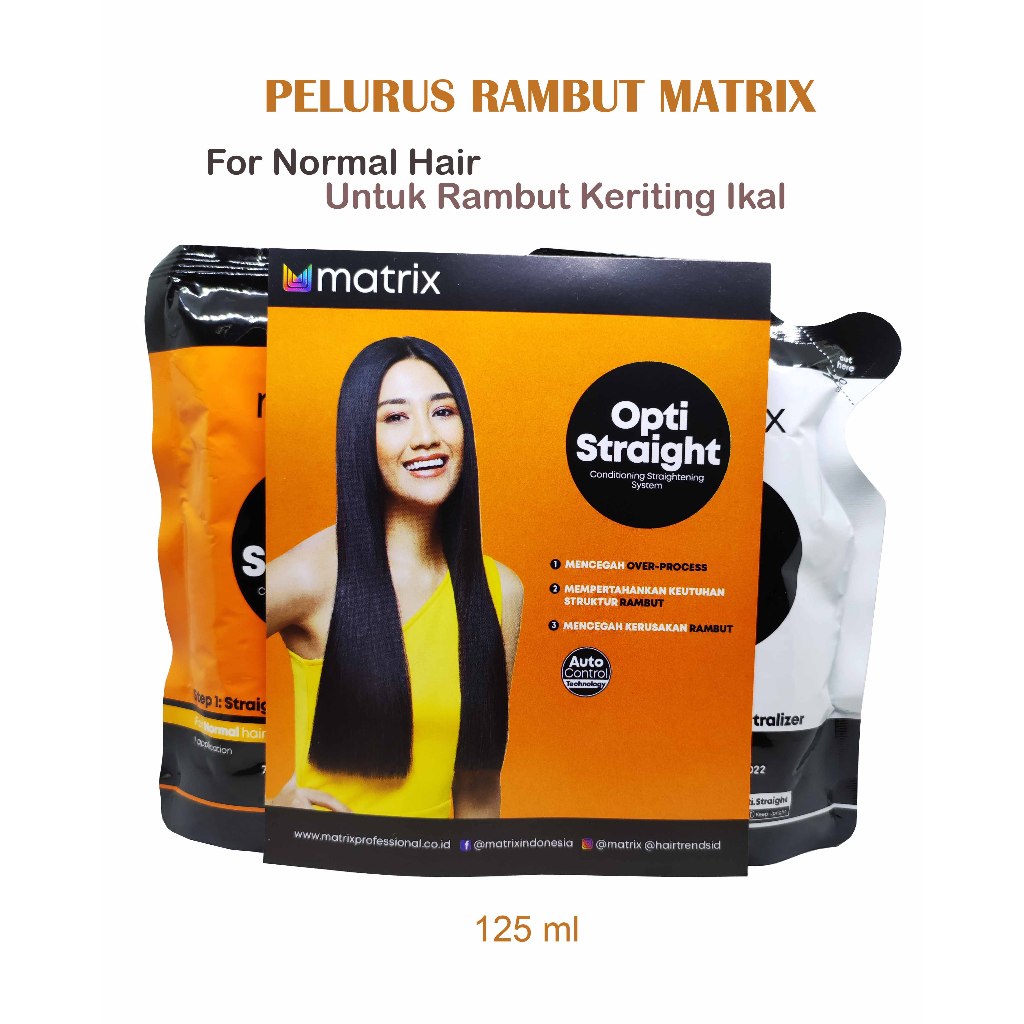Matrix Pelurus Rambut Smoothing 125 Ml Varian Normal/Ikal dan Resistant/Kribo
