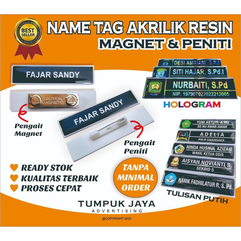 

NAMA DADA NAME TAG PDH ASN TNI NAMA DADA AKRILIK NAMA DADA RESIN NAMA DADA HOLOGRAM NAMA DADA PENITI NAMA DADA MAGNET