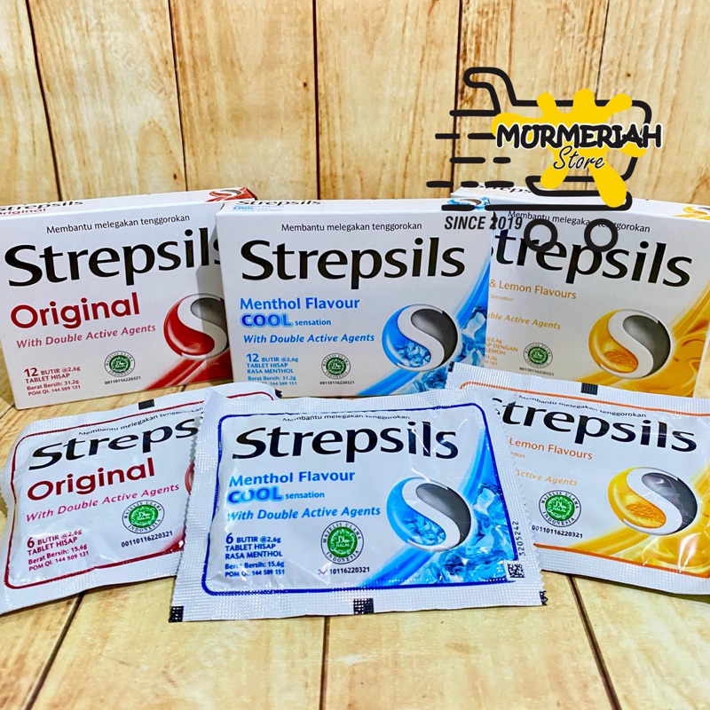 

STREPSILS Permen Sachet isi 6 butir-Permen Pelega Tenggorokan & Batuk Strepsil