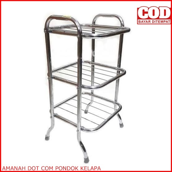 TJE Rak Dispenser Rice Cooker 3 Susun Rak Serbaguna - STENLIES STEEL