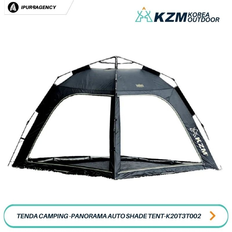 (Tenda Camping) KZM Camping Panorama Auto Shade Tent Green Shadow - K20T3T002