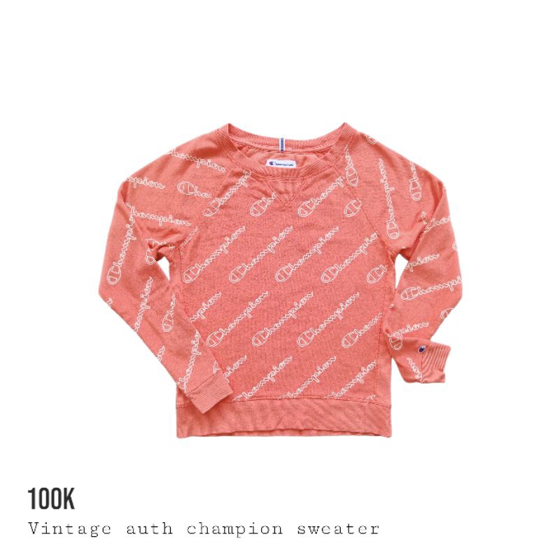 Champion sweater y2k vintage orange