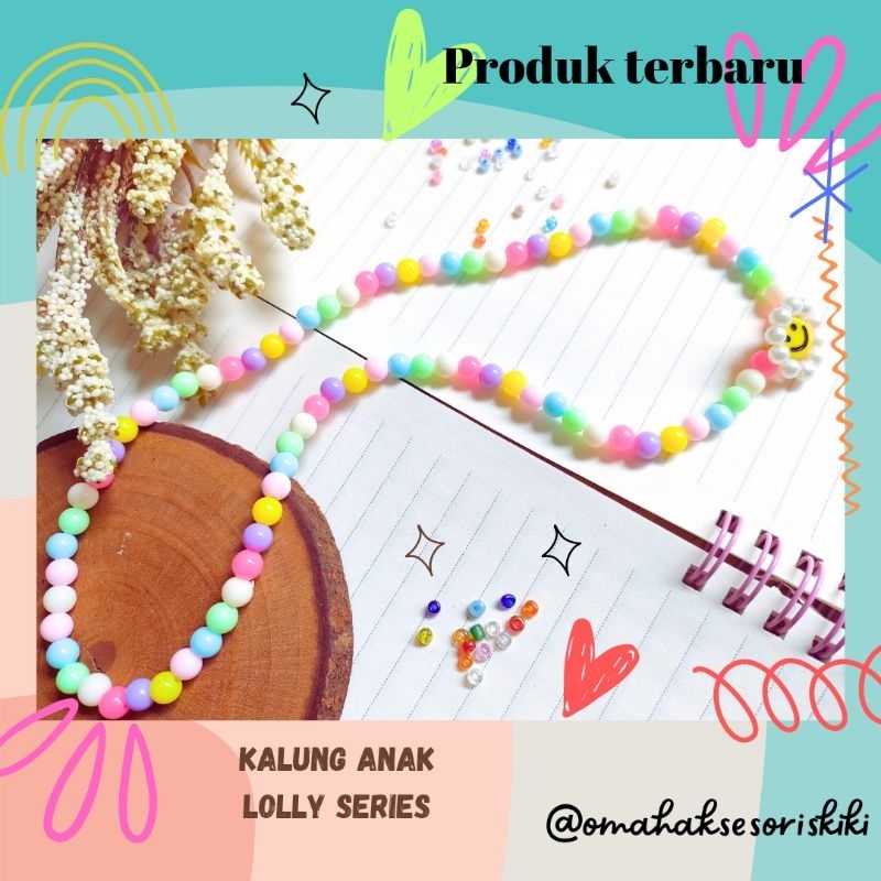 Kalung Anak Cewek Kalung Manik manik Kalung anak Bisa Custom Nama dan Ukuran Bisa Pilih Motif cantik