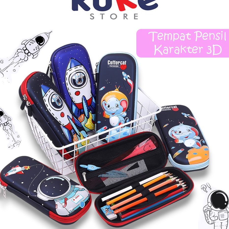 

[KODE PRODUK MJ9MI9482] KUKE Tempat Pensil Anak Sekolah 3D/Tempat Pensil Anak Sekolah Bahan Eva Anti Air/Kotak Pensil Karakter Timbul/Kotak Pencil Kartun 3D Timbul