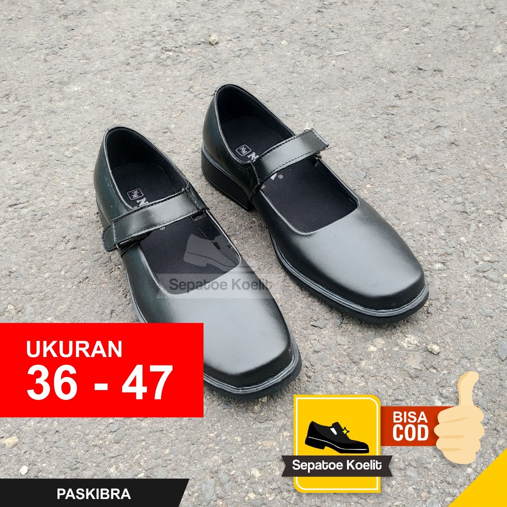 Original JUMBO 36 43 44 45 46 47 SEPATU SEKOLAH CEWEK SEPATU PANTOFEL WANITA KULIT ASLI JUMBO BIG SI