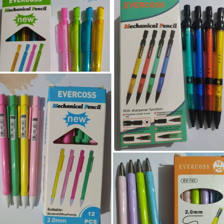 

[KODE PRODUK C6QBS5167] Pensil Mekanik isi 2.0MM evercoss/ (DAPAT 12PC)/ Pensil Cetekan/