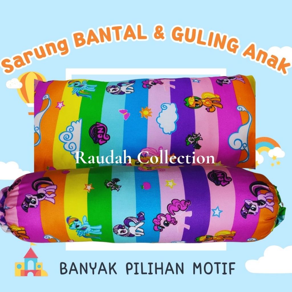 SET SARUNG BANTAL GULING ANAK KARAKTER BALITA KATUN ADEM LEMBUT - BANTAL DAN GULING BAYI ANAK