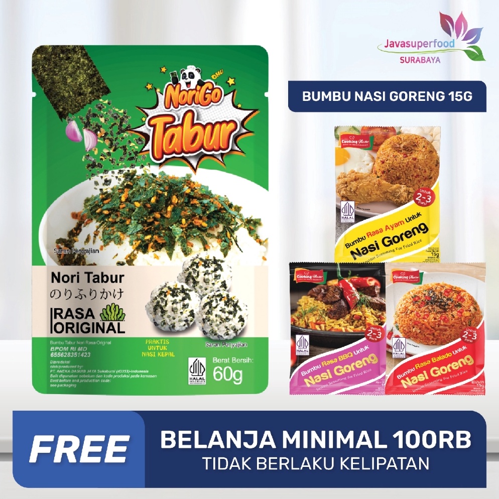 

Terb@tas Nori Tabur Rumput Laut Panggang - 60g Harga mantul