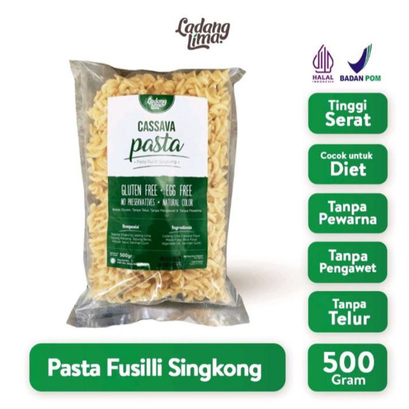 

CASSAVA PASTA SPAGHETTI & FUSILLI SINGKONG LADANG LIMA 500G | SEHAT GLUTEN FREE