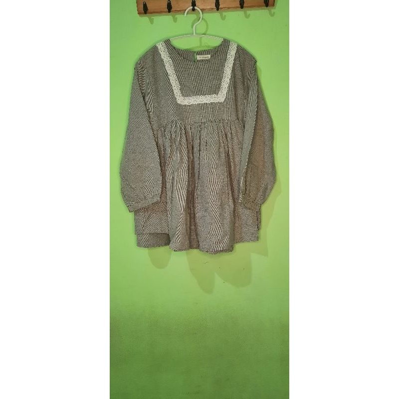 preloved blouse grey mahara