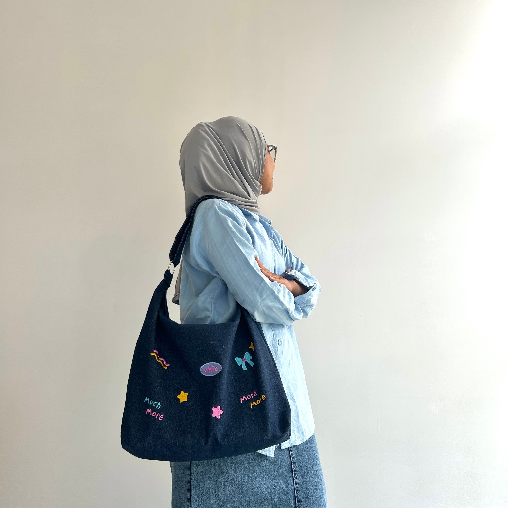 (NEW) DENIM HOBO BAG