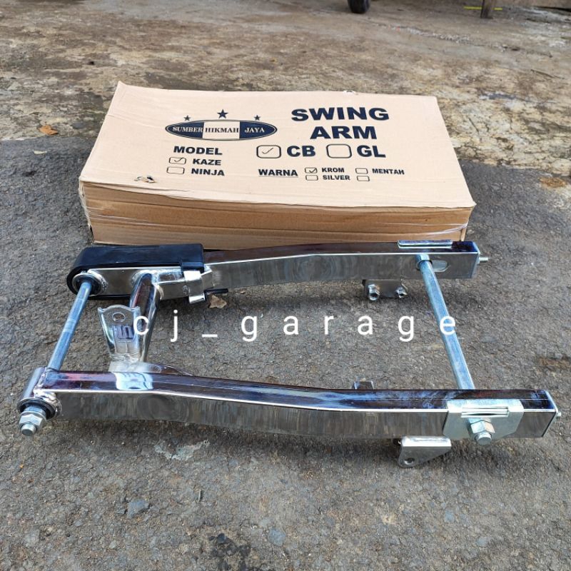 ARM KAZE PNP CB 100 CB 125 Crome Fullset SWING ARM CB100 C125 Bahan tebal presisi By SHJ