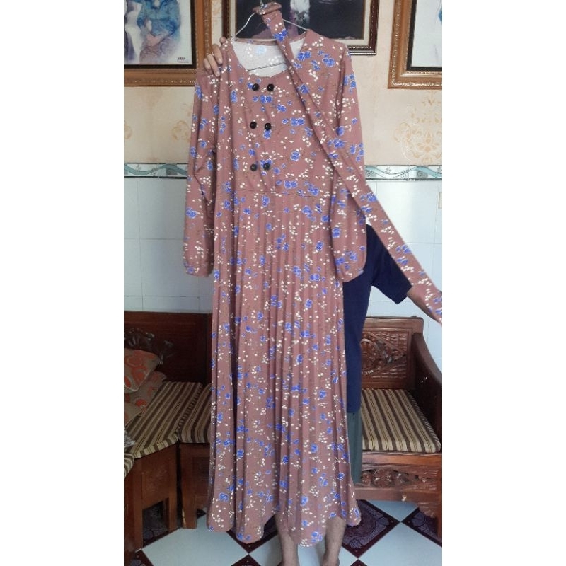 gamis plisket bunga2