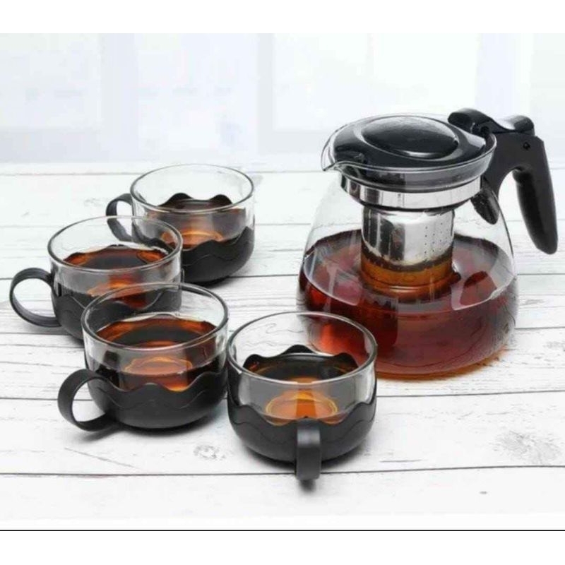 Teapot Saringan Kaca Set