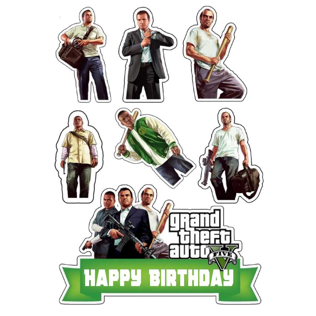 

TOPPER CAKE CUSTOM TOPPER ULANG TAHUN TOPPER ULTAH / HIASAN KUE GTA