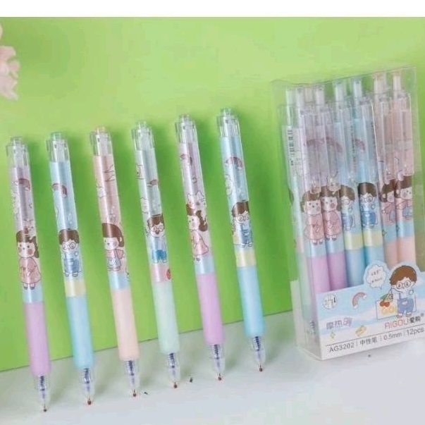 

Pen Magic Eraseable Pulpen Bisa Dihapus Model Cetrek 1 Pack Isi 12 Pcs